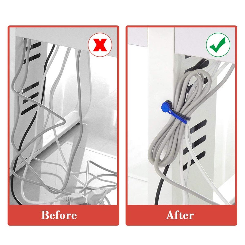 Rich&Ray Reusable Silicone Twist Ties  Magnetic Cable Ties with Strong Magnet for Organizing Cables  Hanging Stuff  Used in Many Ways or Just for Fun (6C - 6pack) - Image 2